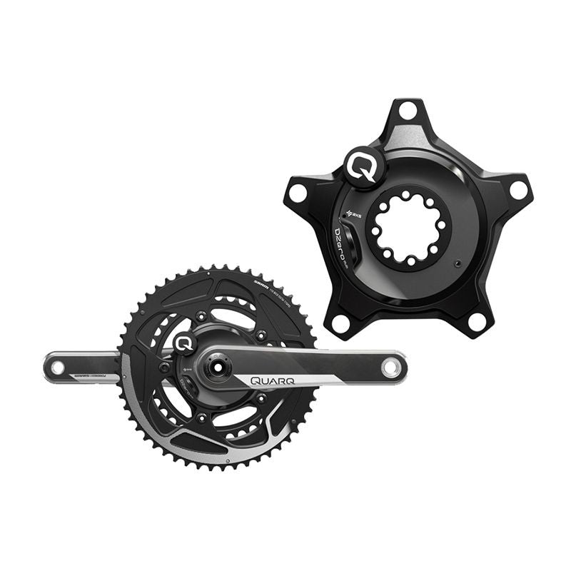 Juego Bielas Potenciómetro Quarq DZero 110 Bcd Dub 52/36d Carbono Sin Cazoletas 170mm Negro