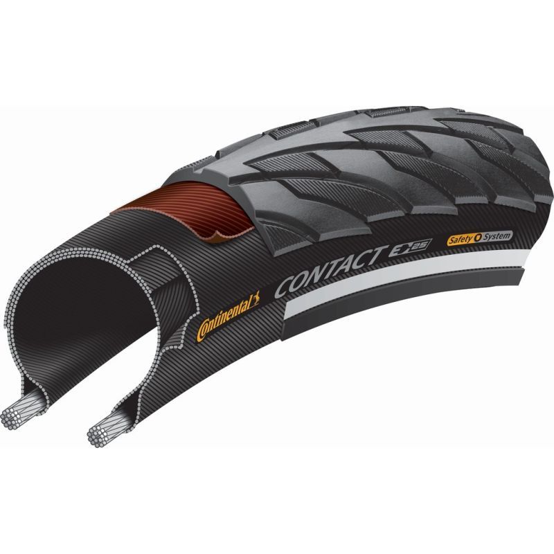 Cubierta Continental Contact 700x47C Reflectante Negro