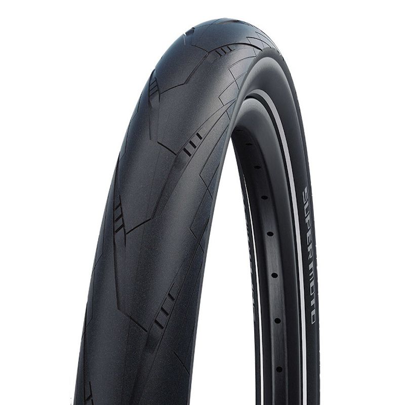 Cubierta Schwalbe Super Moto HS605 Performance Double Defense RaceGuard Addix Rígida Negro Reflectante