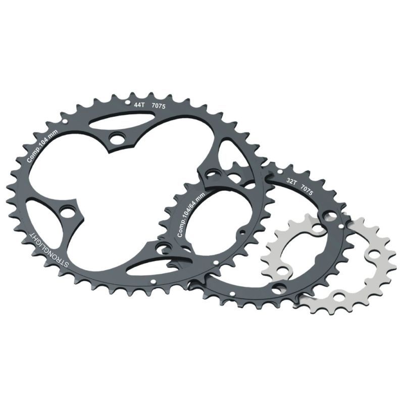 Plato Stronglight MTB Type XC E Acero Intermedio Negro