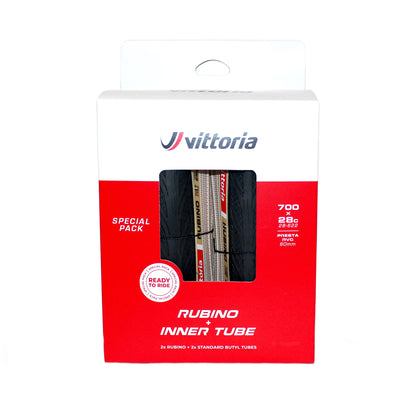 Pack 2 Cubiertas Vittoria Rubino V G2 Plegable 2 Cámaras Marrón