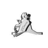Shimano Cues BR-U6030-F Hydraulisk Skivbromsok 2 Kolvar Flat Mount Fram Silver