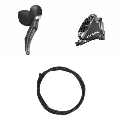 Kit Freno Disco Hidráulico Shimano GRX BR-RX810/ST-RX810 Trasero/Derecho Resina Aletas Sin Adaptador Latiguillo 1700mm Negro #2