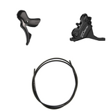 Hydraulic Disc Brake Kit Shimano Cues BR-U6030/ST-U6030 Fram/Vänster Resin Non-Finned 160mm Adapter 1000mm Slang Svart