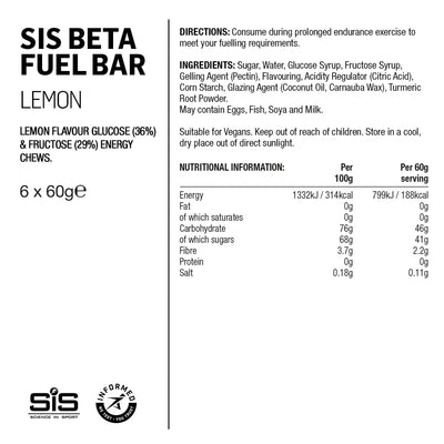 SIS Beta Fuel Barrita Energética 60g Limón #3