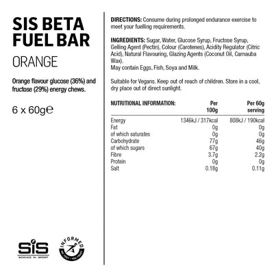SIS Beta Fuel Barrita Energética 60g Naranja #3