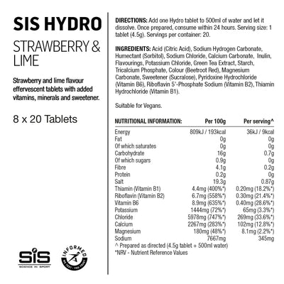 SIS GO Hidratación Pastillas 20x4.5g Fresa/Lima #3