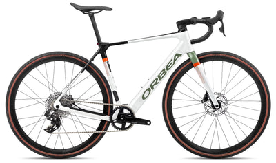 Orbea Gain M31e 1x 2023 White Chic/Metallic Green Artichoke Gloss