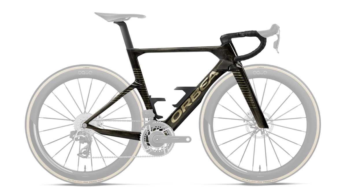 Orbea Cuadro Orca Aero OMX 2027 Magic Gold C. View/Titanium Gloss
