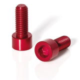 2 Skruvar Hexagonal Flaskhållare BC-X02 Aluminium M5x17mm Röd
