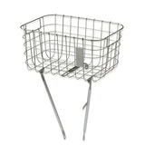 Basil Robin Front Basket 27L 47x31x25cm Stålnät Silver Fästen Max. 10kg Grå