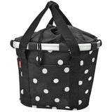 Klickfix Reisenthel BikeBasket City Framväska 15L 35x28x26cm Black/White Dots