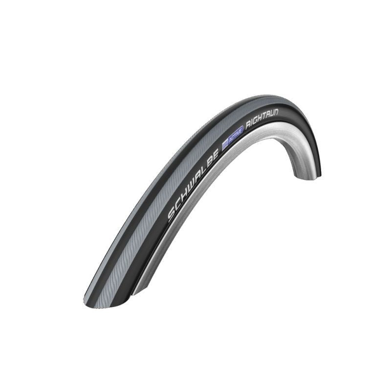 Cubierta Schwalbe RightRun HS387 K-Guard LiteSkin NMC Rígida Negro/Líneas Grises