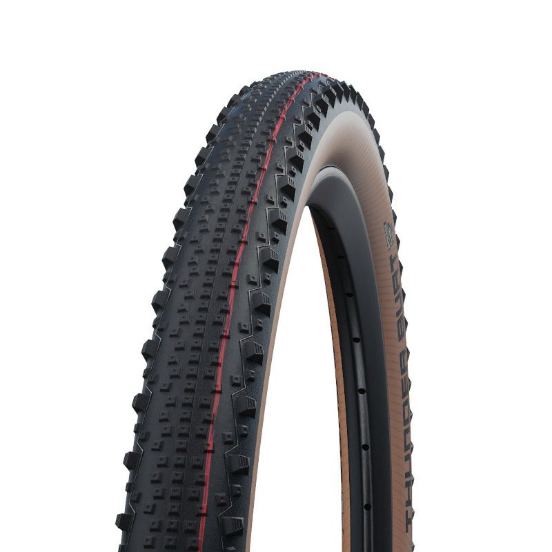 Cubierta Schwalbe Thunder Burt HS451 Evolution Super Race Addix Speed Tubeless Plegable Negro/Marrón