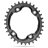 Absolute Black Oval 96 BCD 4 Arms Asymmetric Shimano XT M8000 Bolts Aluminum Black