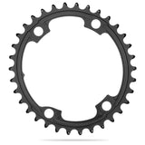 Absolute Black Oval 110 BCD 4 Arms Asymmetric Shimano 9100/8000 Aluminum Black